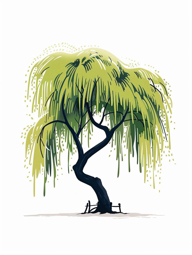 Willow Tree Pixel Illustration 4