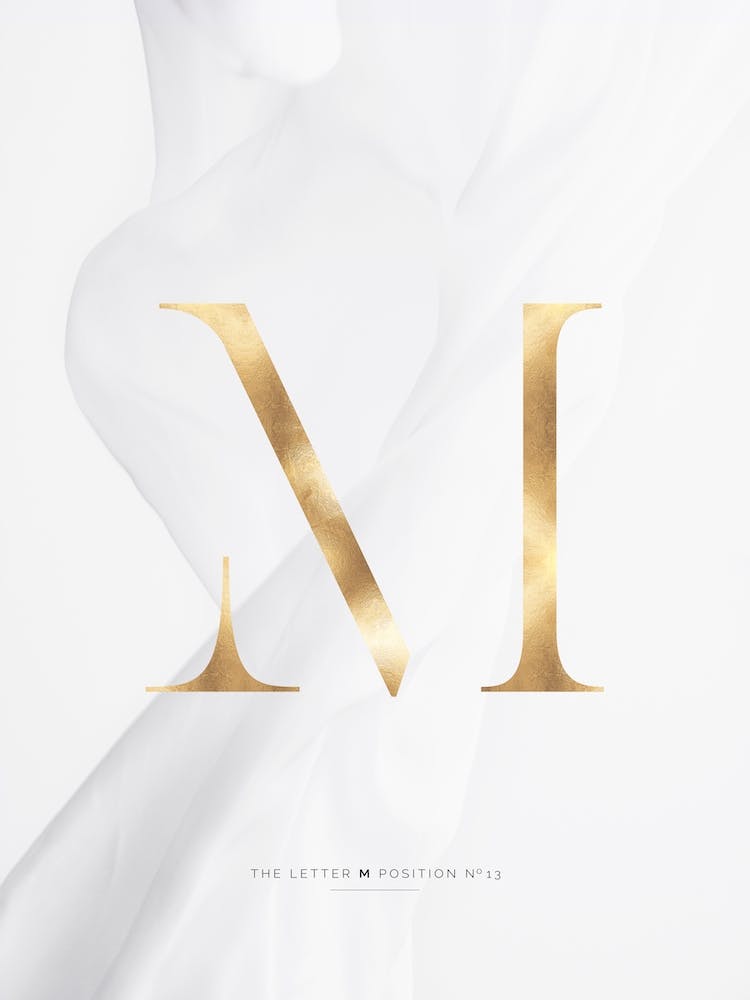 Letter M Gold