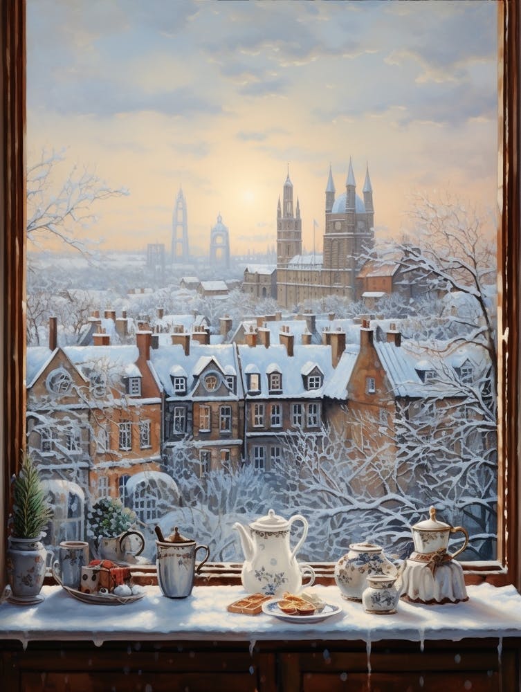 Winterliche Stadtlandschaft London Vereinigtes Königreich 6