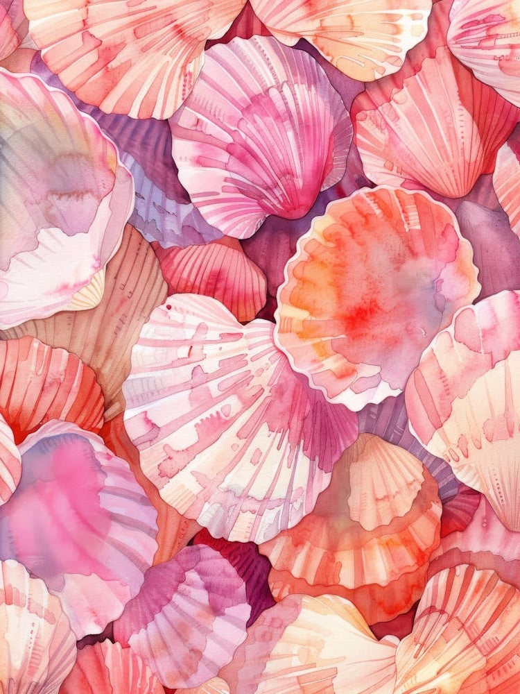 Watercolor Sea Shells