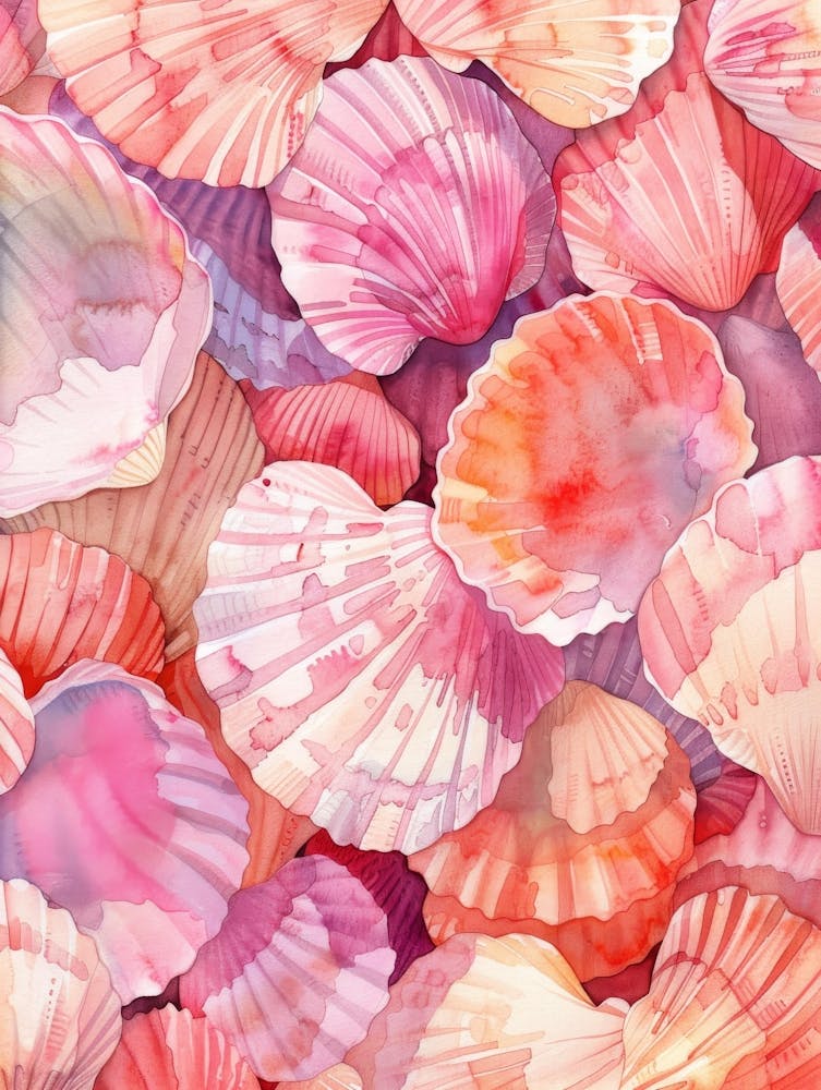 Watercolor Sea Shells