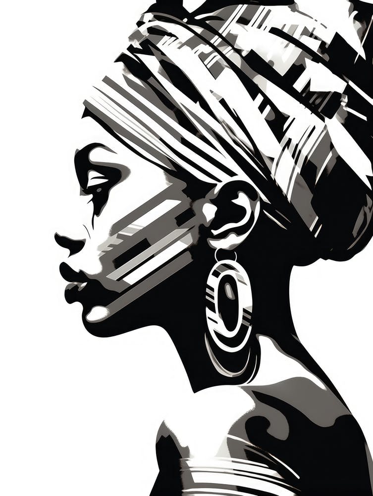 African Woman In A Turban 2