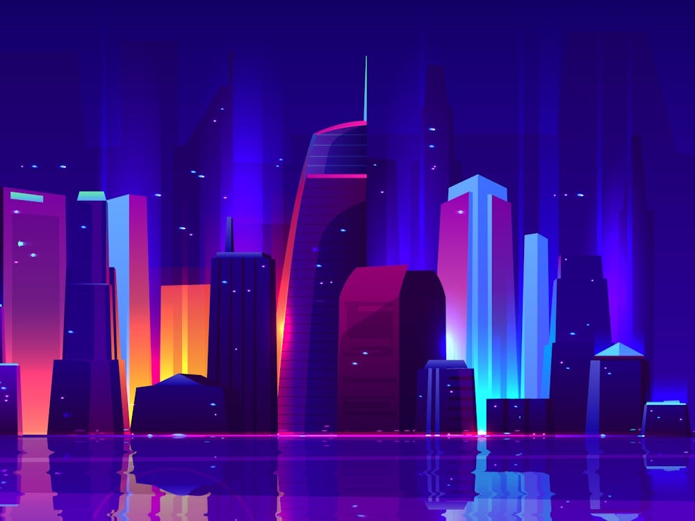 Synthwave Neon City - Los Angeles [synthwave/vaporwave/cyberpunk] — aesthetic poster, retrowave poster, neon poster