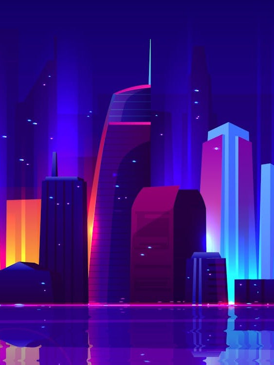 Synthwave Neon City - Los Angeles [synthwave/vaporwave/cyberpunk] — aesthetic poster, retrowave poster, neon poster