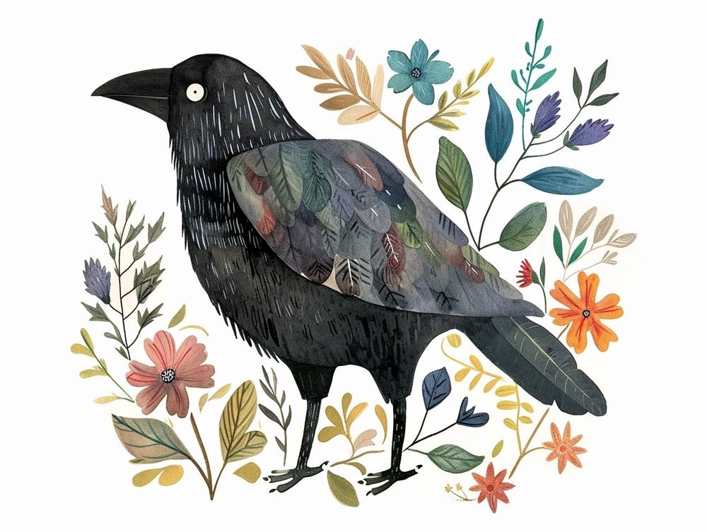 Little Floral Crow 1