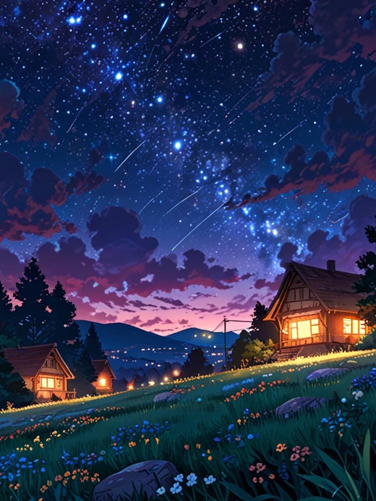 Night Sky Anime aesthetic 14
