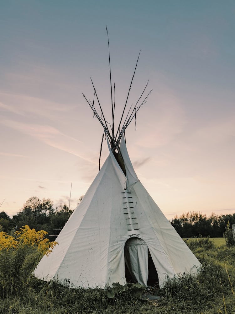 Tipi At Sunset