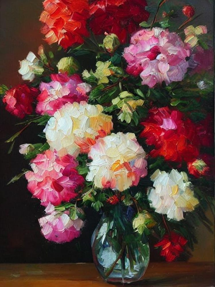 Cypress Still Life Oil Painting Flower