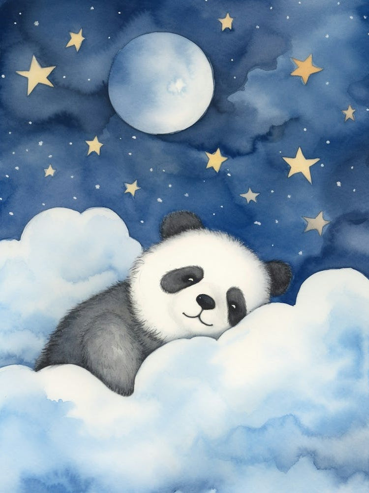 Baby Panda Cub 3 Sleeping In The Clouds
