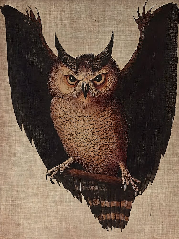 Owl With Wings