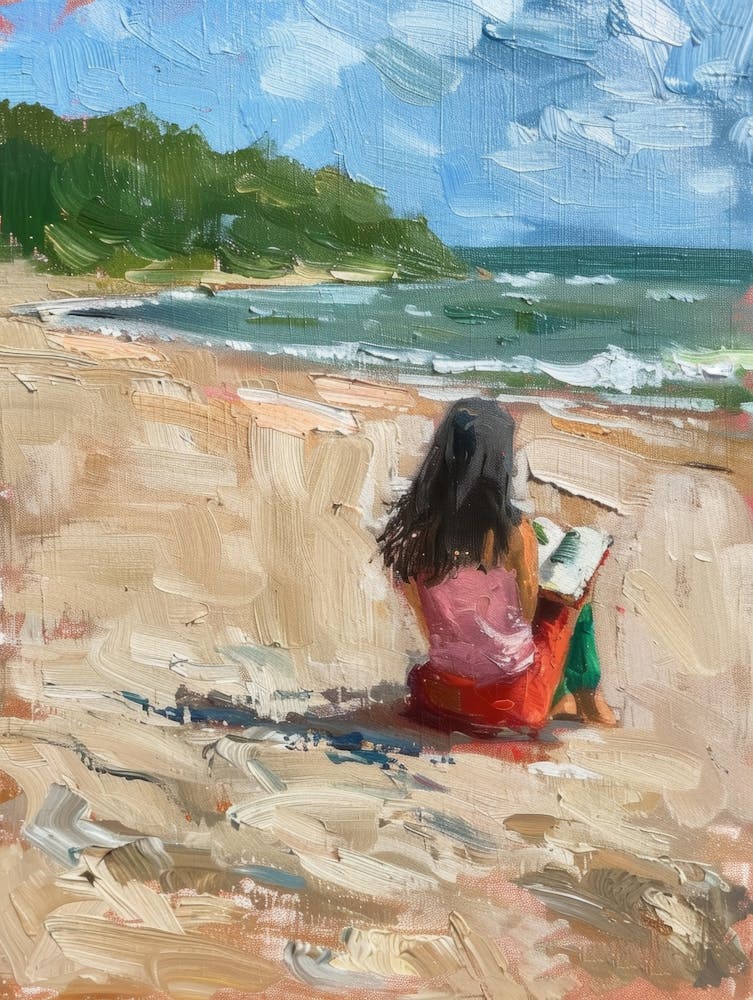 Reading On The Beach