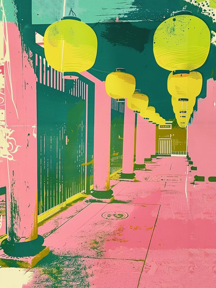 Kamakura Japan Retro Duotone Silkscreen