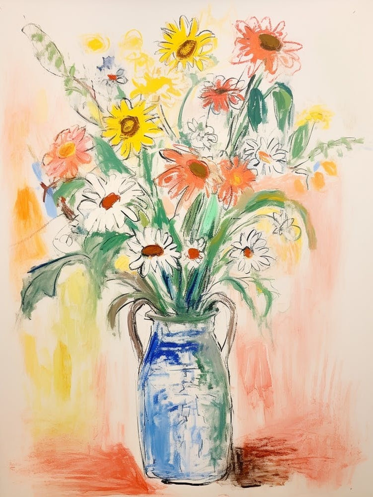 Flower Painting Fauvist Style Daisy 4