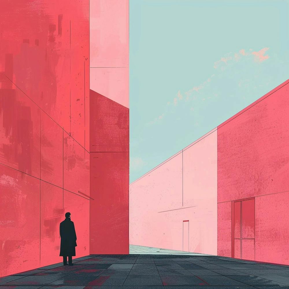 Person - Red Building