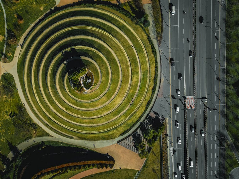 Aerial view of Park Portello in Milan