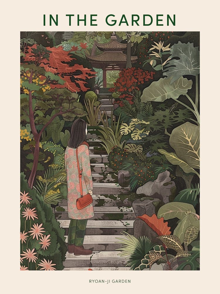 In The Garden Poster Ryoan Ji Garden Japan 4