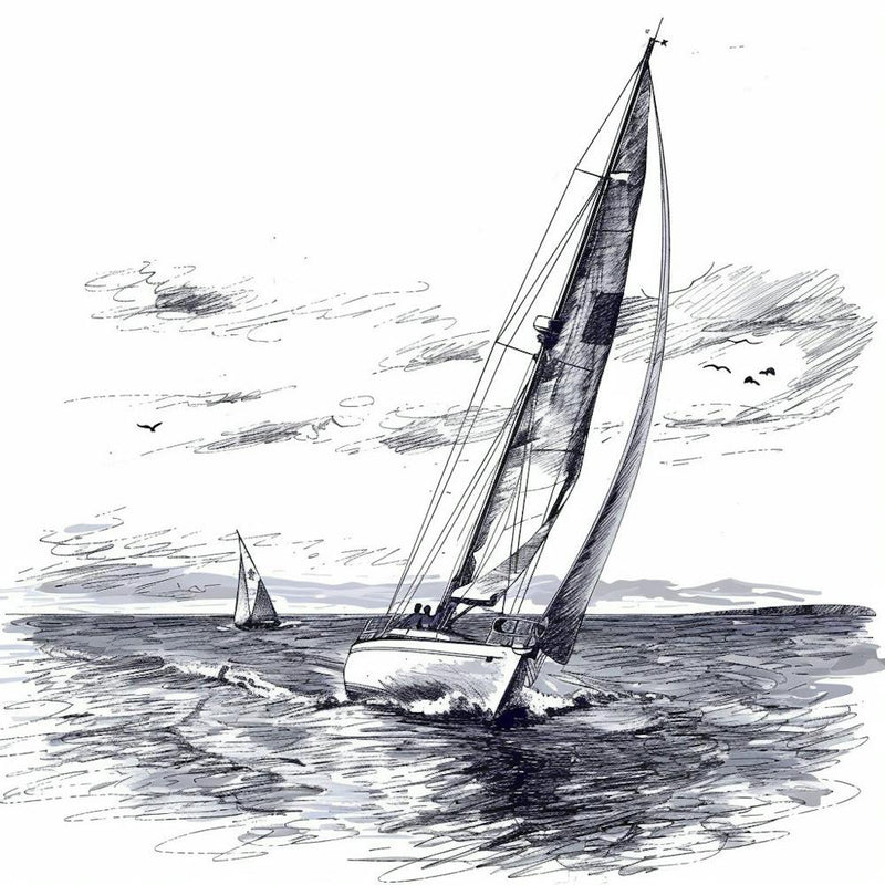 Sailboat Sailing In The Ocean