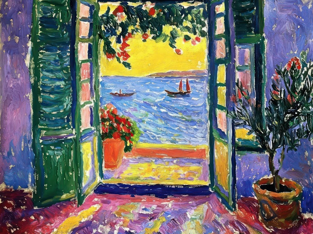 Open Window Collioure Matisse Style Landscape