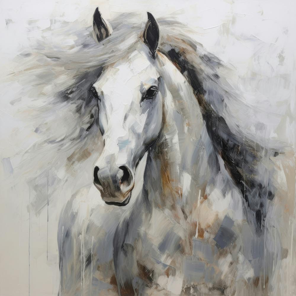 Gray Horse In Motionirena
