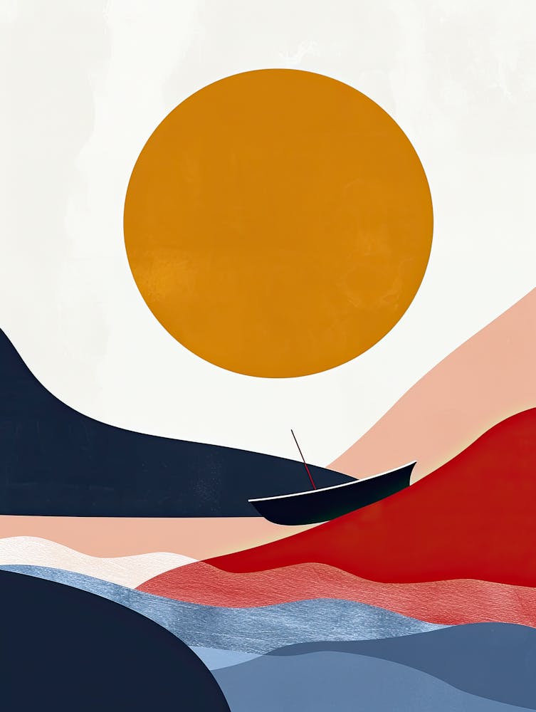 Sun Rising Over The Sea, Scandinavian Simplicity