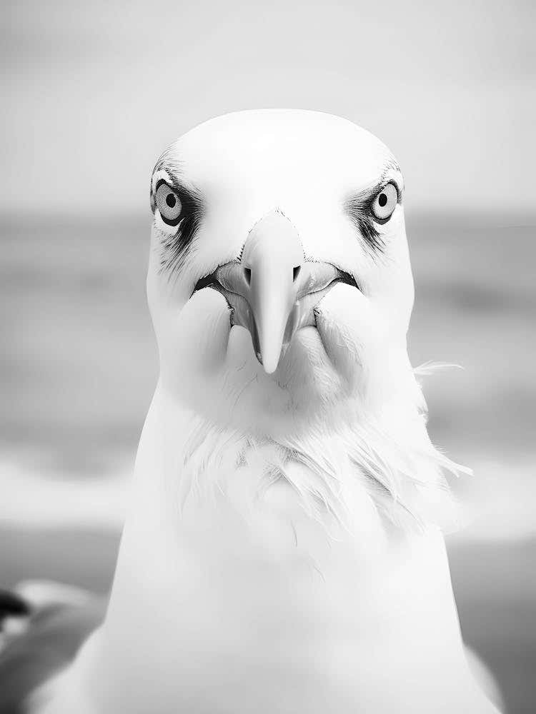 Black And White Seagull