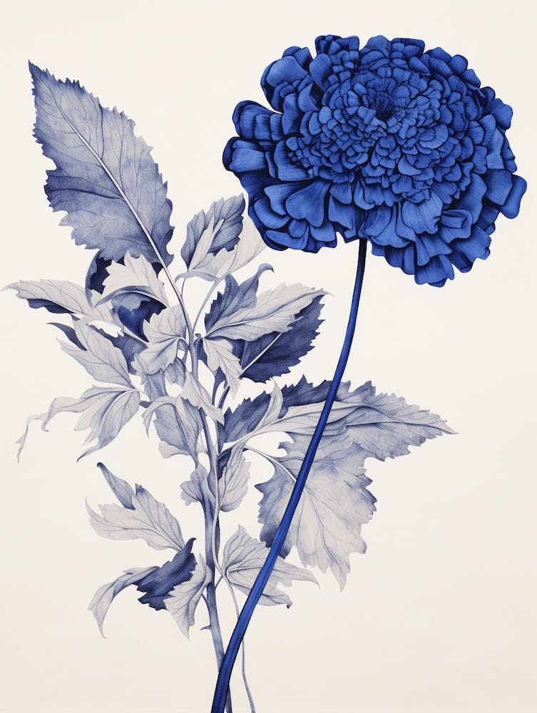 Blue Botanical Celosia
