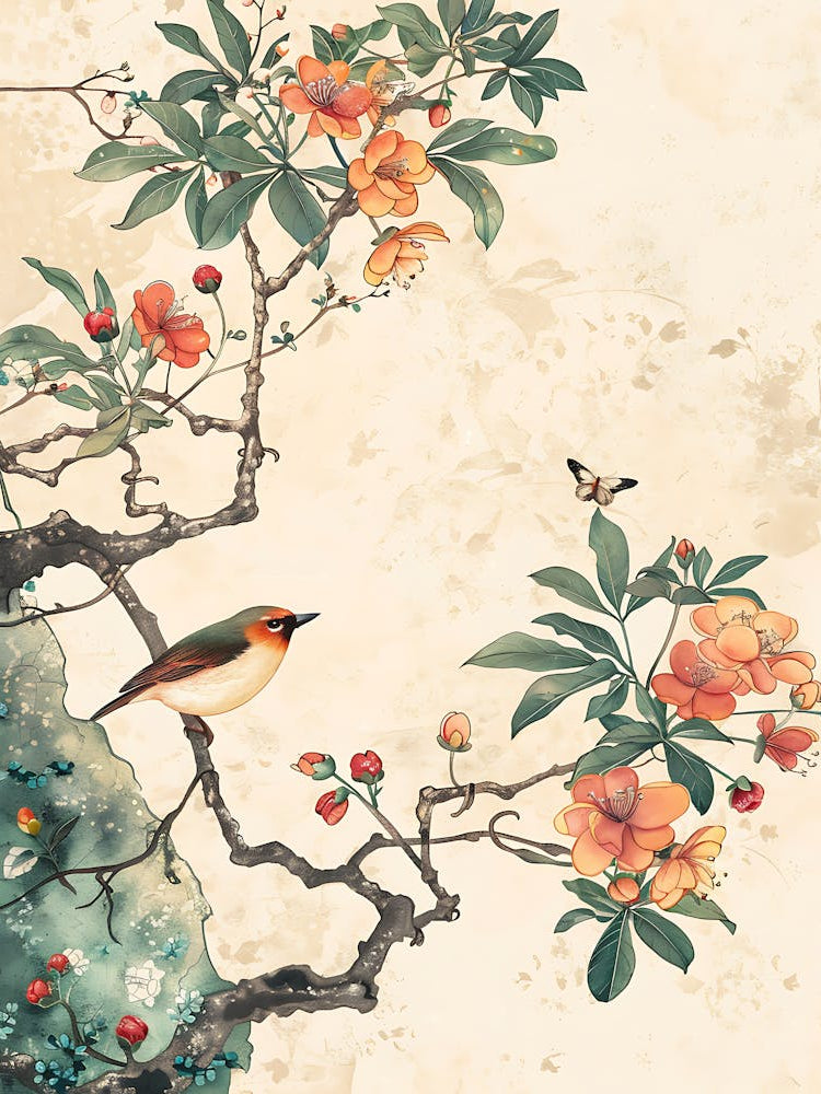 Bird Flowers Chinese Style 12
