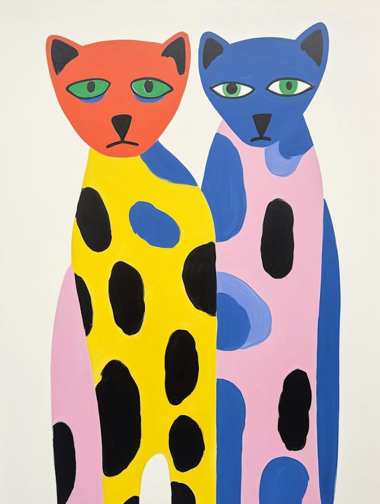 Colourful Kids Animal Art Panther 1