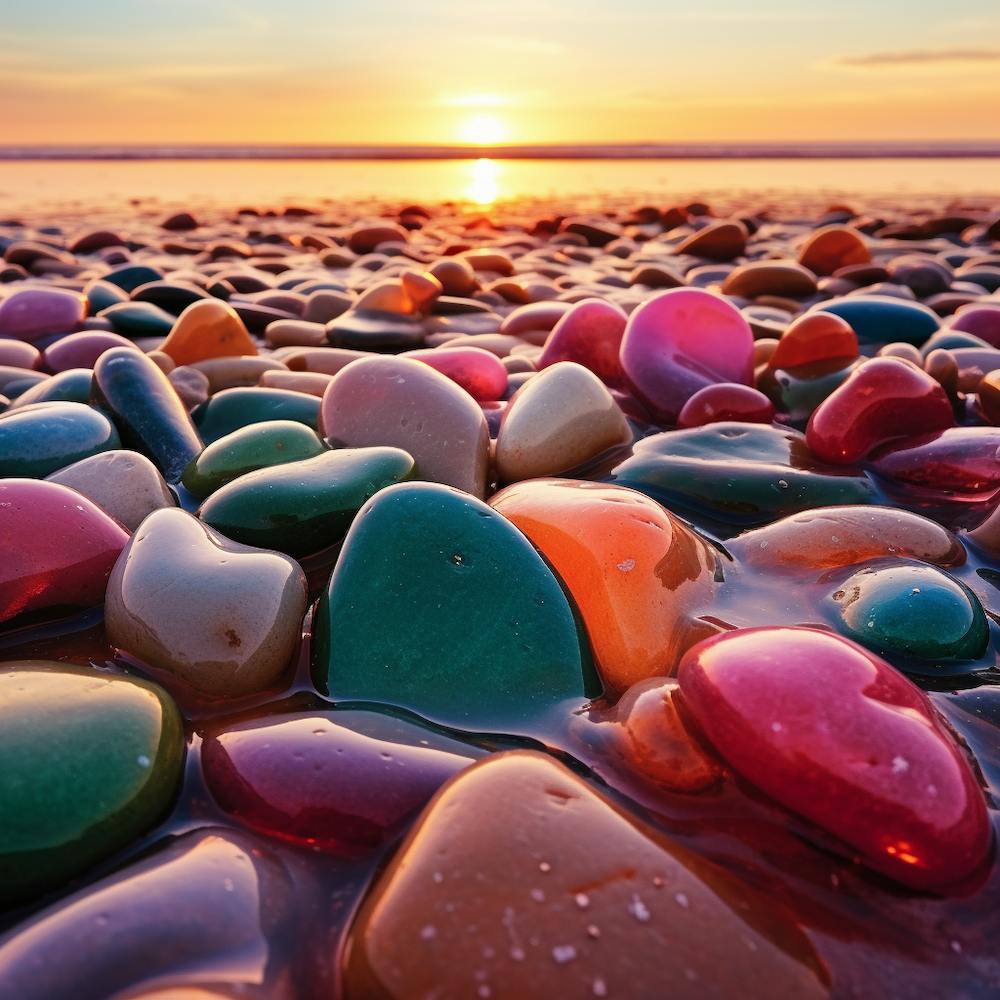 Pebbles At Sunset 2