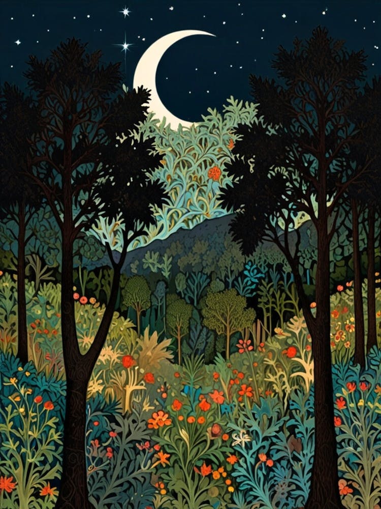 William Morris Night In The Forest 28