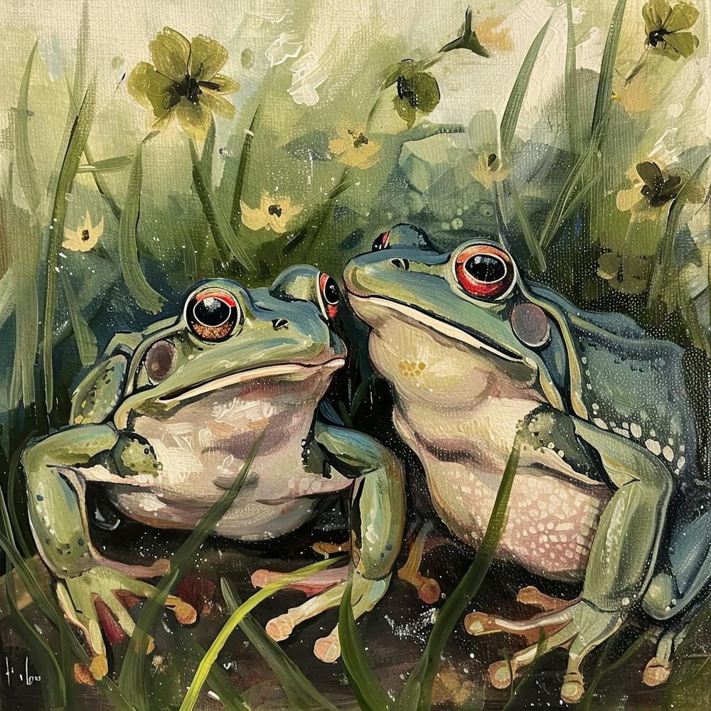 Frogs Fairycore Painting 1