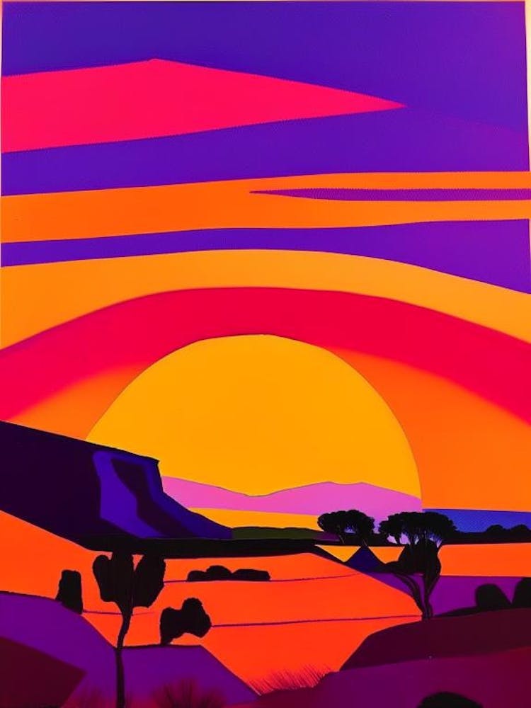 Geometric Desert Sunset