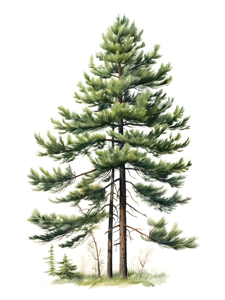Pine Tree Drawing