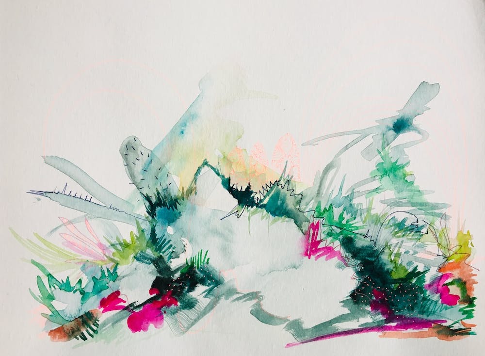 Jade Abstract Landscape