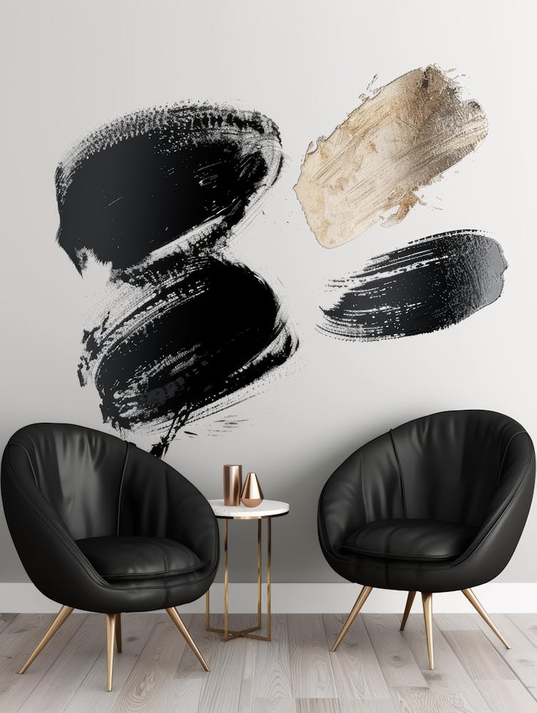 Black And White Brushstrokes 4