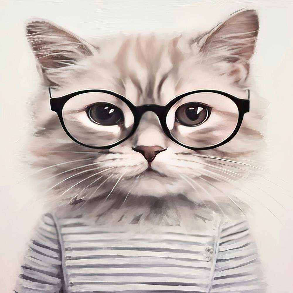 Cat With Glasses