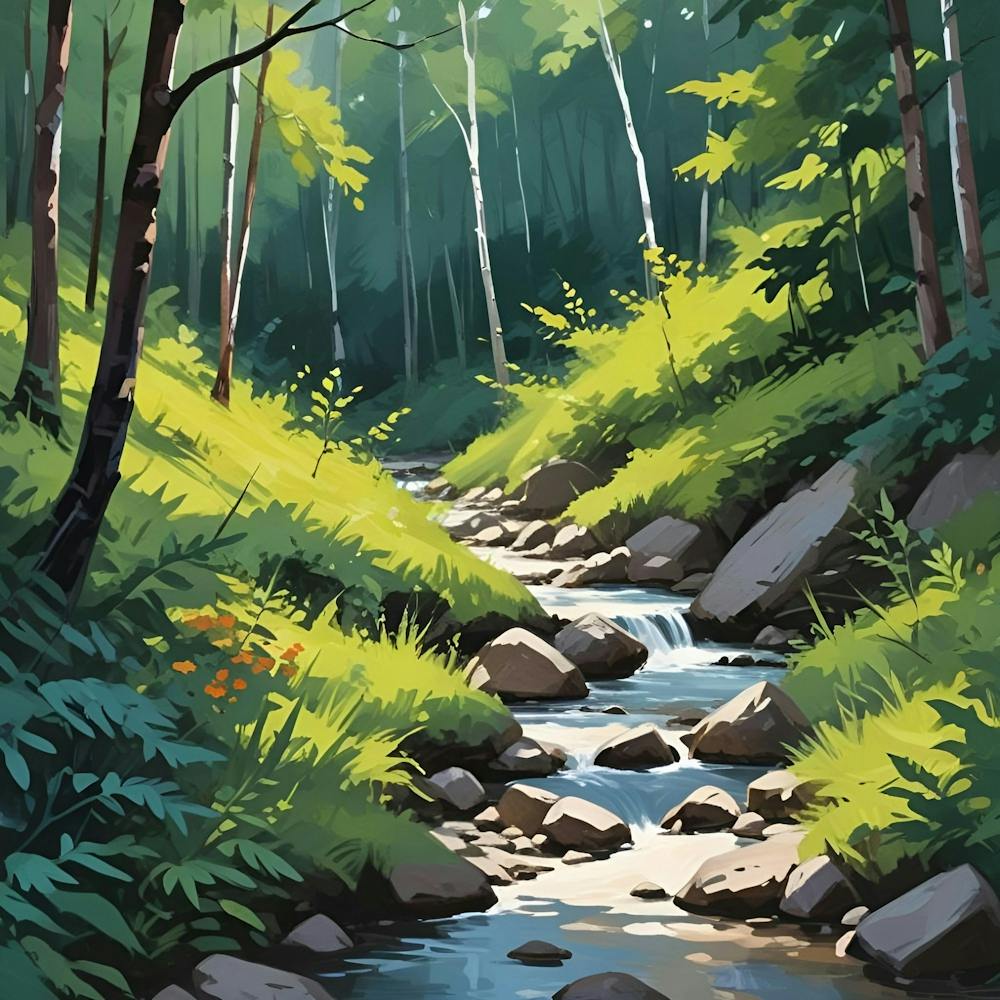 Stream In The Woods 1