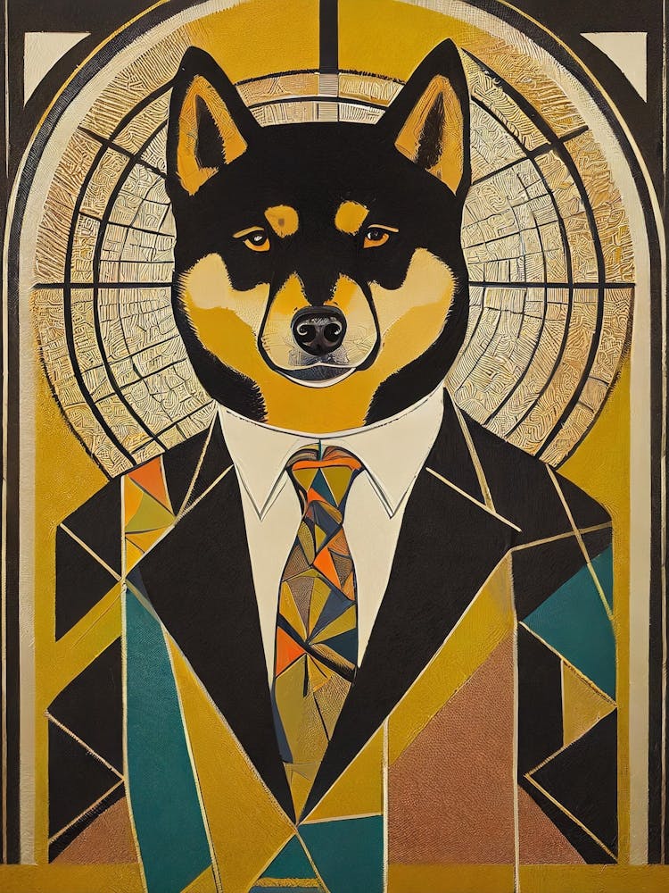Shiba Inu Art Deco