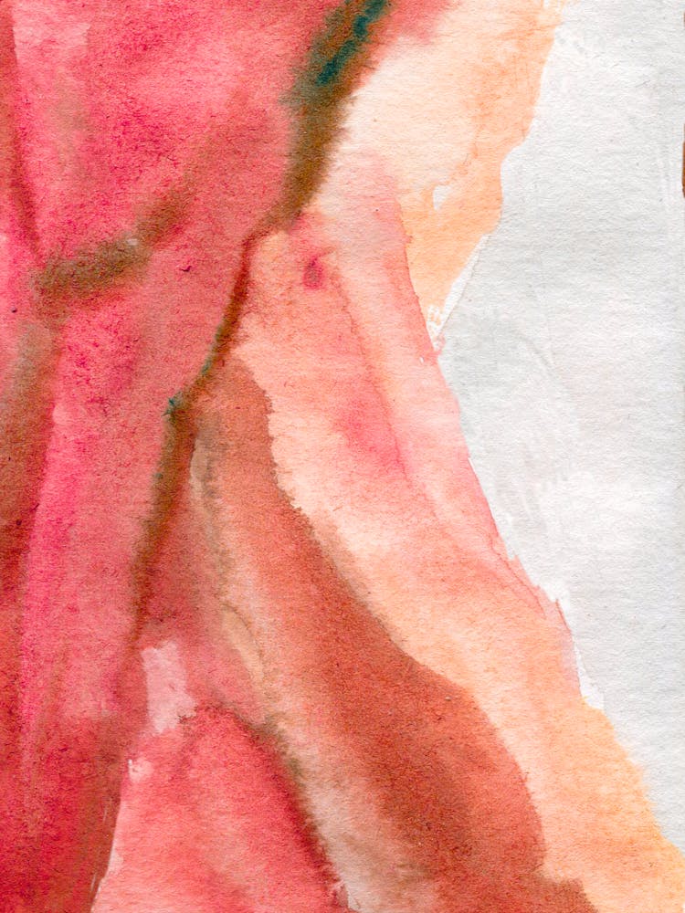 Pink And White Watercolor Painting
