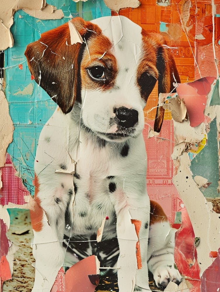 Puppy Kitsch Collage 3