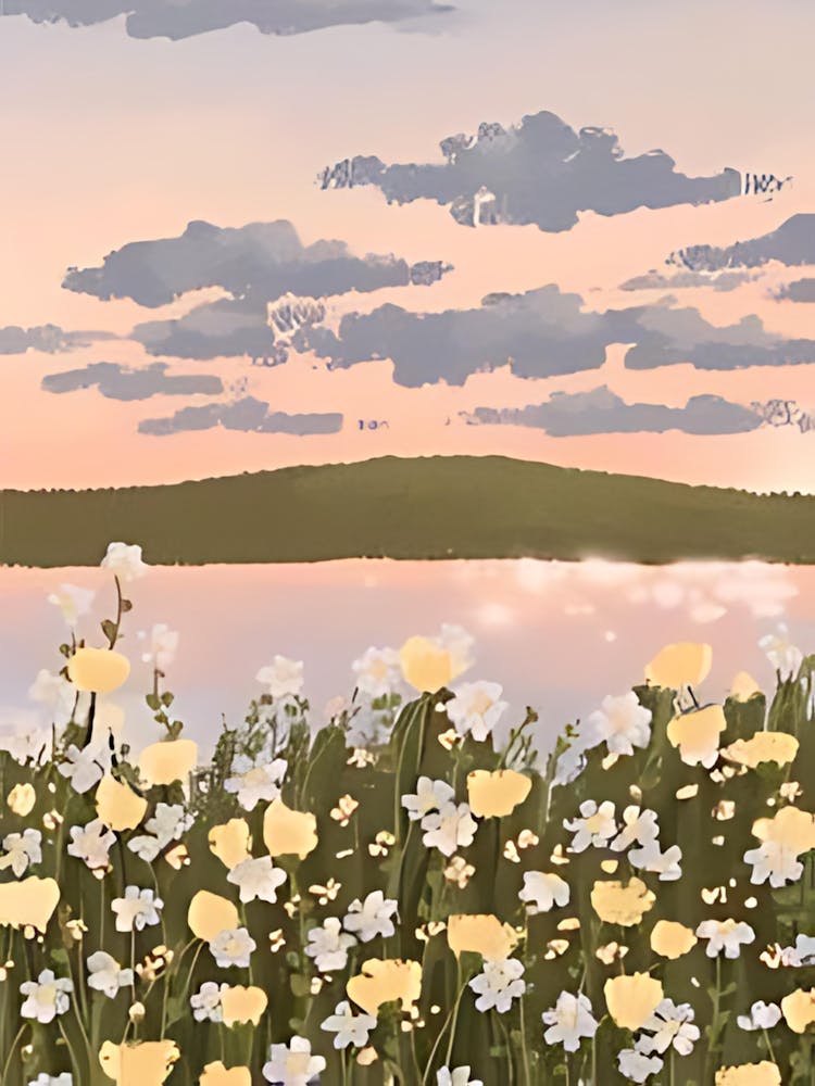 Coucher de soleil aux coquelicots