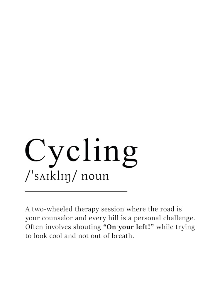 Cycling Definition Poster - Dictionary