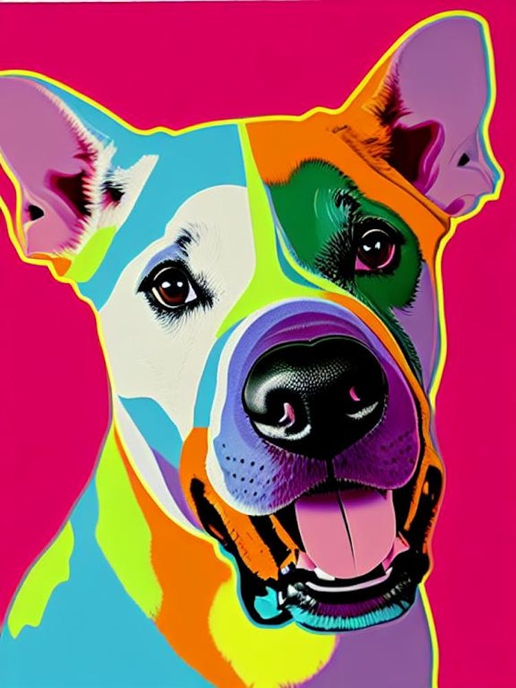 Bull Terrier Andy Warhol Style Dog