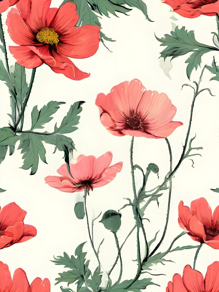 Poppy Flower Pattern