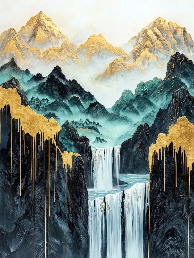 Western Ghats Golden Peaks - Mystic Geometry