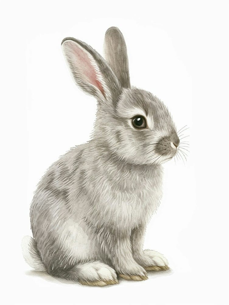 Chinchilla Rabbit Kids Illustration 3