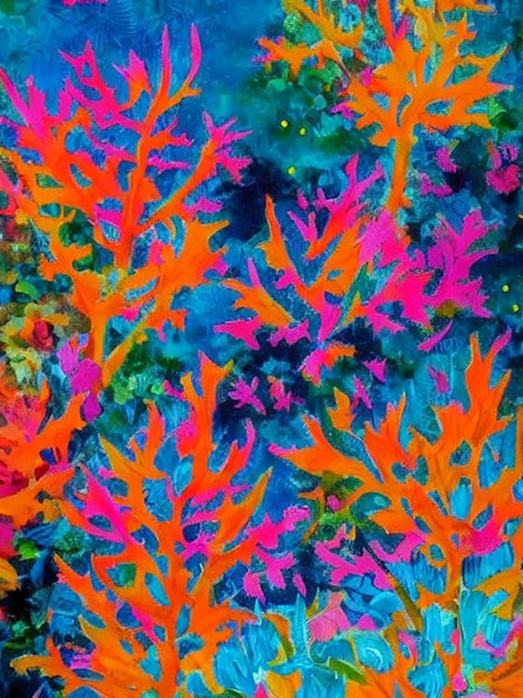 Acropora Valida 2 Vibrant Painting