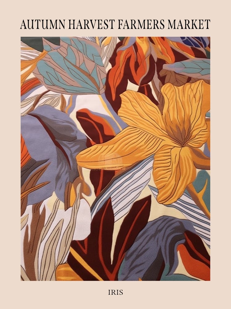 Fall Botanicals Iris 1 Poster