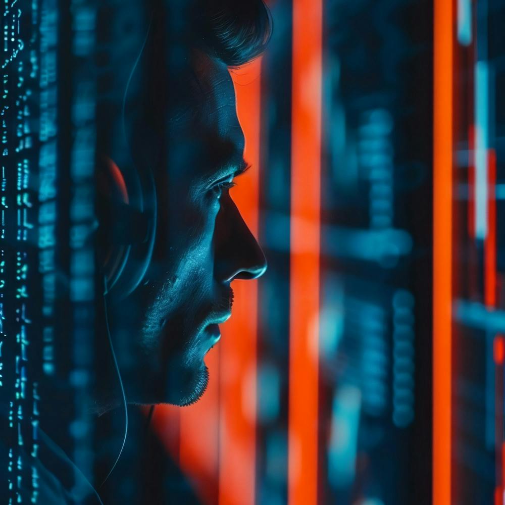 Man In Front Of Computer