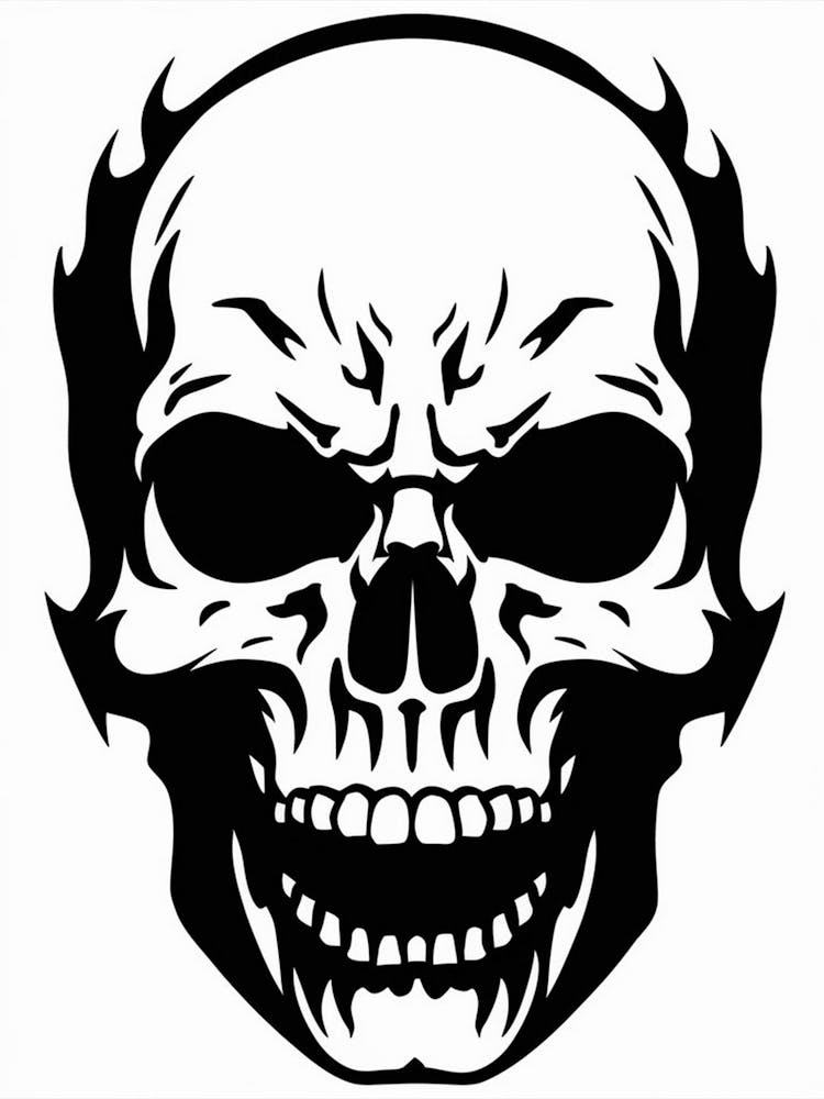 Skull With Flames